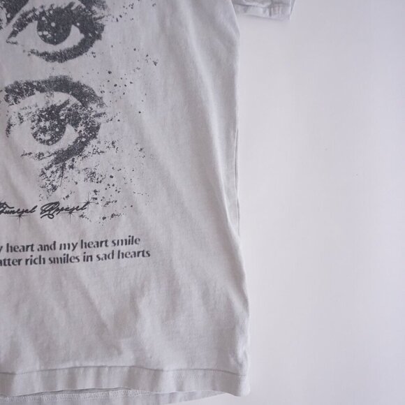Vintage '90s Funeral White Black Eye For Eye Exodus 21:23-27 T-Shirt Large - Picture 5 of 9